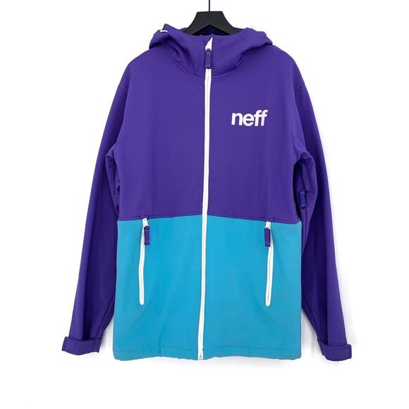 Neff Other - NEFF Daily Softshell Jacket Teal Blue Purple M